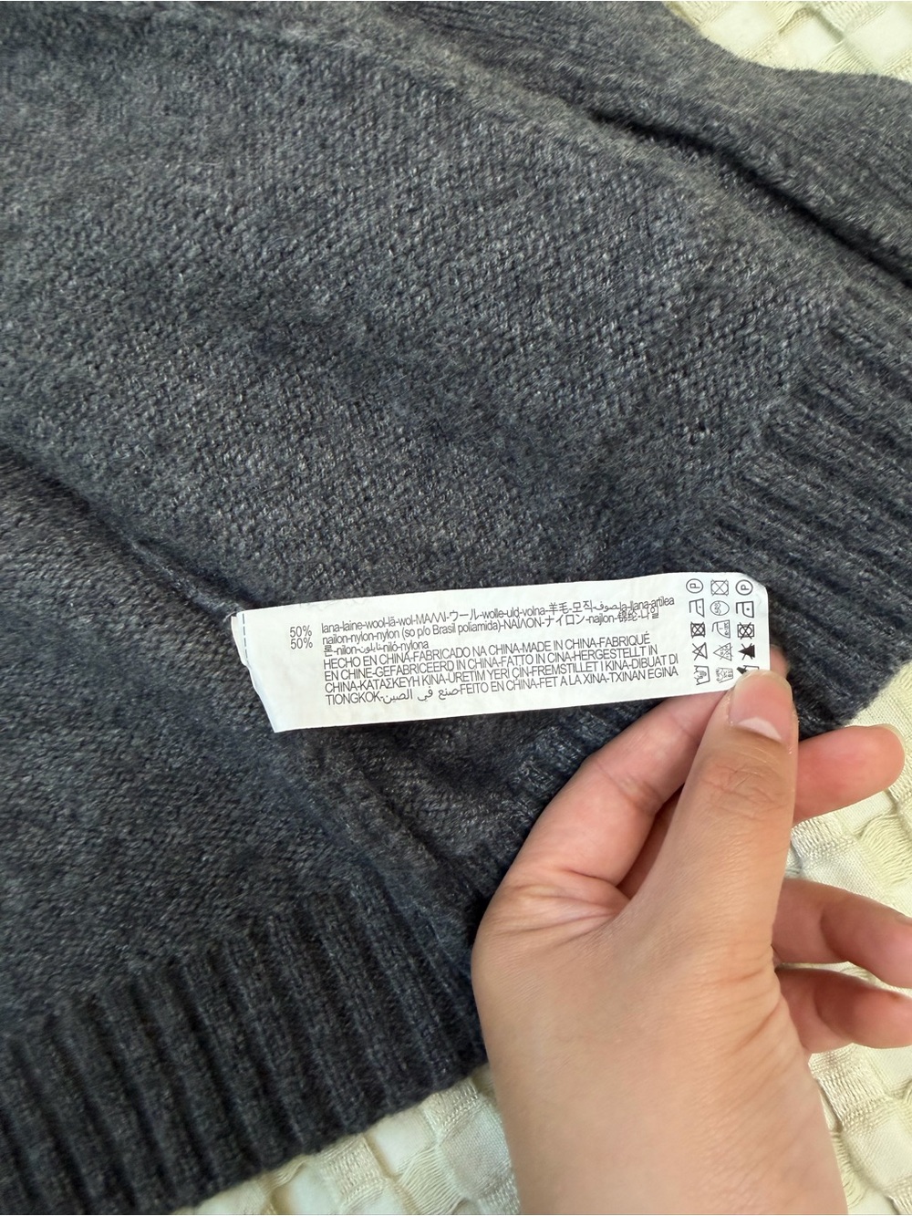ZARA Two-Tone Gray Open-Front Cardigan - Picture 7 of 8